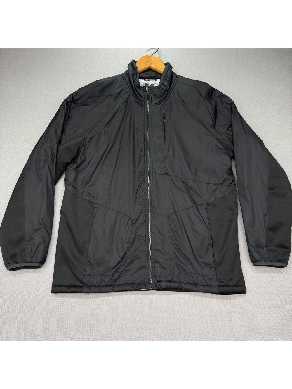 MSX Michael Strahan Mens XL Black Nylon Hybrid Full Zip Insulated Puffer Jacket